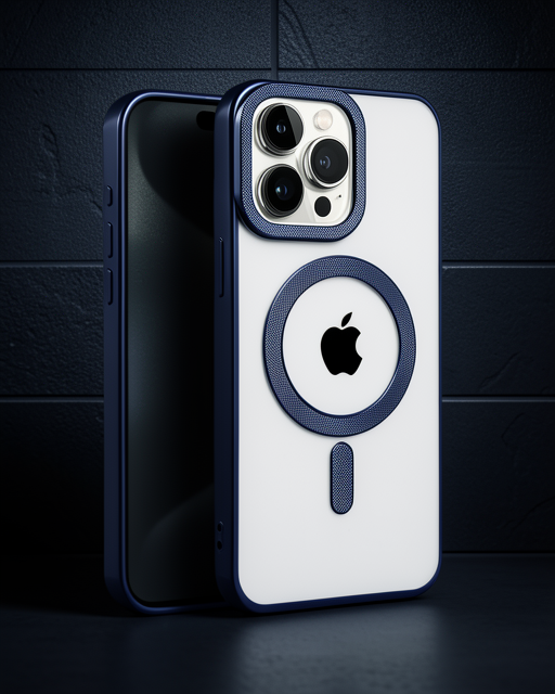 Apple İphone 15 Pro Max Kılıf Kronos Magsafe Kapak - Lacivert