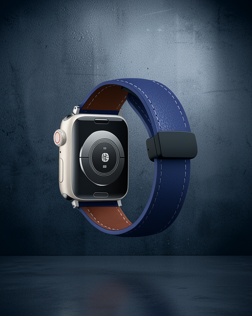 Apple Watch 38mm Kr414 Daks Deri Kordon (saat Değildir) - Lacivert