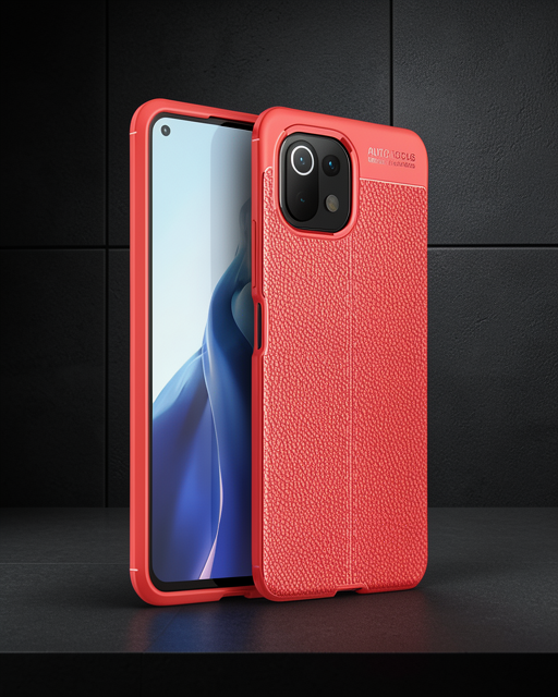 Xiaomi Mi 11 Lite Kılıf Auto Focus Kapak - Kırmızı