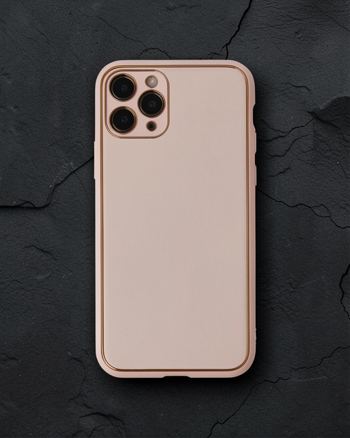 Apple İphone 11 Pro Kılıf Coco Deri Silikon Kapak - Pembe