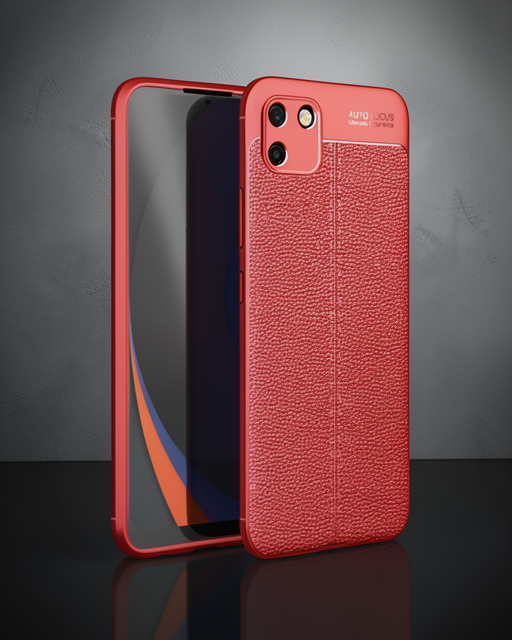Realme C11 Kılıf Auto Focus Kapak - Kırmızı