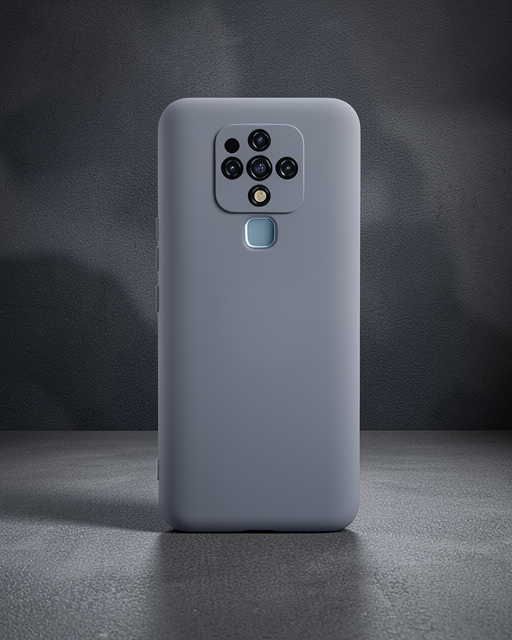 Tecno Camon 16 Kılıf Nano İçi Kadife Silikon - Gri