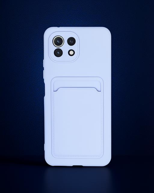 Xiaomi Mi 11 Kılıf Kelvin Kartvizitli Silikon - Lila