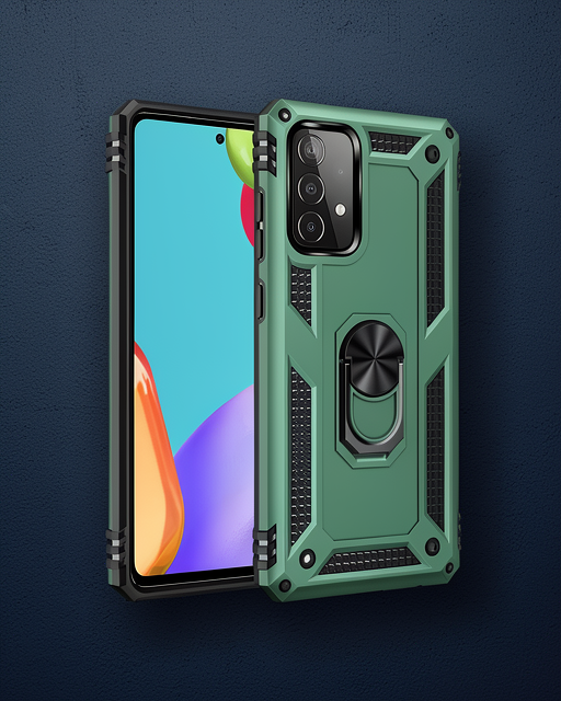 Samsung Galaxy A33 5g Kılıf Sofya Yüzüklü Silikon Kapak - Yeşil