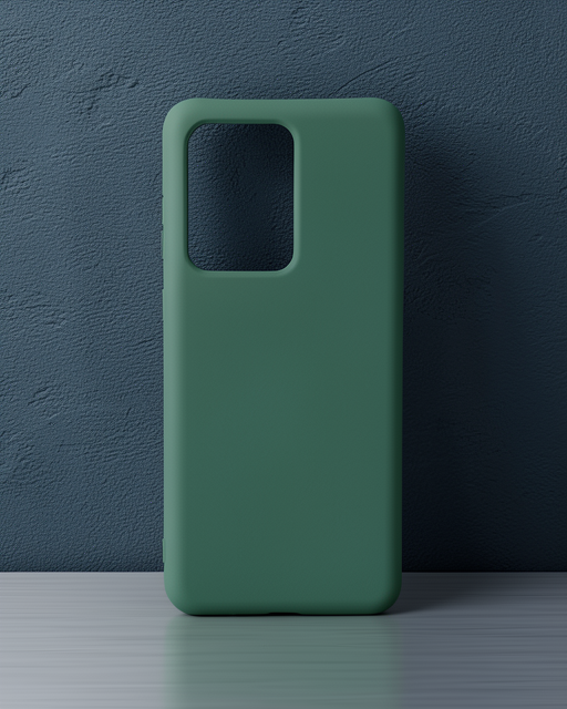 Samsung Galaxy S20 Ultra Kılıf Nano İçi Kadife Silikon - Koyu Yeşil