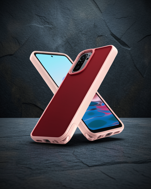 Xiaomi Redmi Note 10 Pro Kılıf Elegant Kapak - Pudra