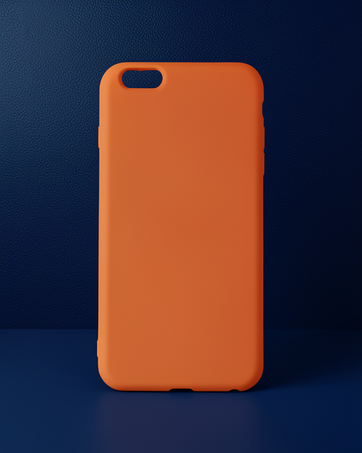 Apple İphone 6 Plus Kılıf Nano İçi Kadife Silikon - Turuncu