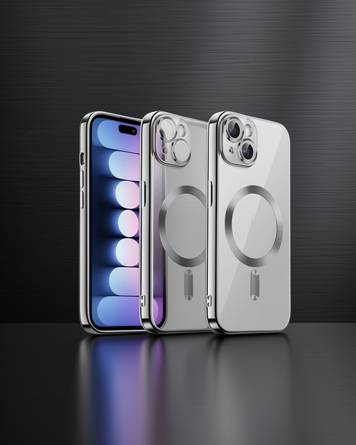 Apple İphone 15 Kılıf Kross Magneticsafe Kapak - Gümüş