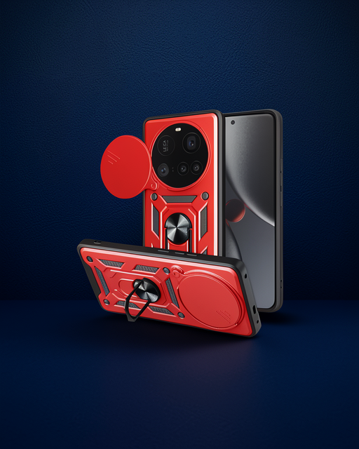 Xiaomi Mi 15 Ultra Kılıf Pars Lens Yüzüklü Silikon - Kırmızı