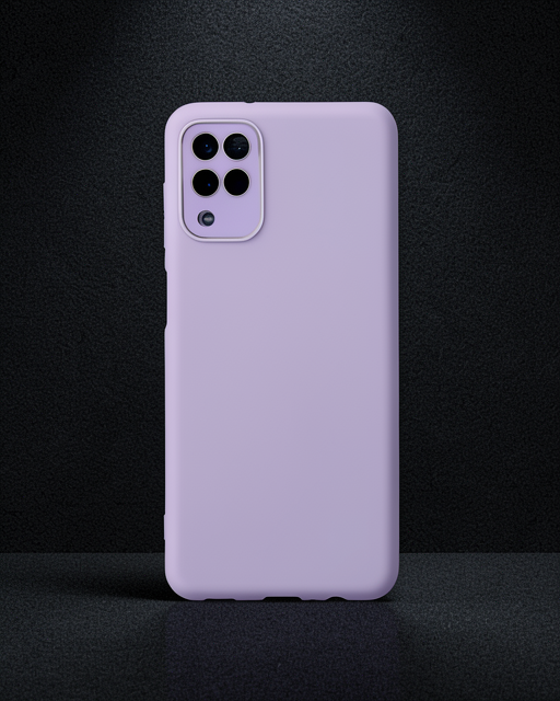 Samsung Galaxy A22 Kılıf Lansman Glass Kapak - Lila